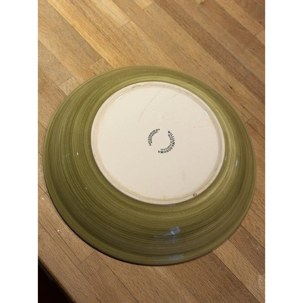 Williams Sonoma Pasta Bowl Liguria Pattern Olive Branches Glossy